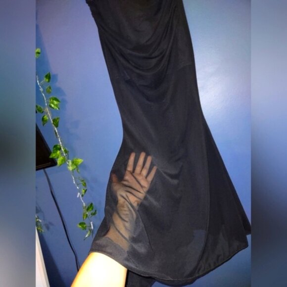 Black Sheer Maxi Bodycon Skirt - Picture 4 of 7